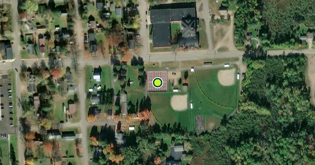 Satellite view of Crandon Pickleball Courts