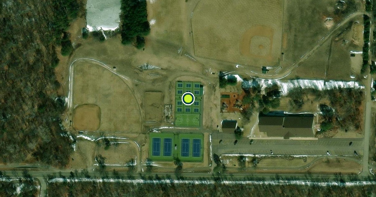 Satellite view of Crosslake Pickleball Courts
