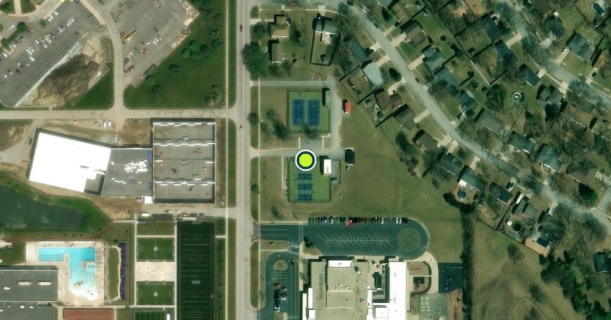 Satellite view of Crown Point Pickleball Courts