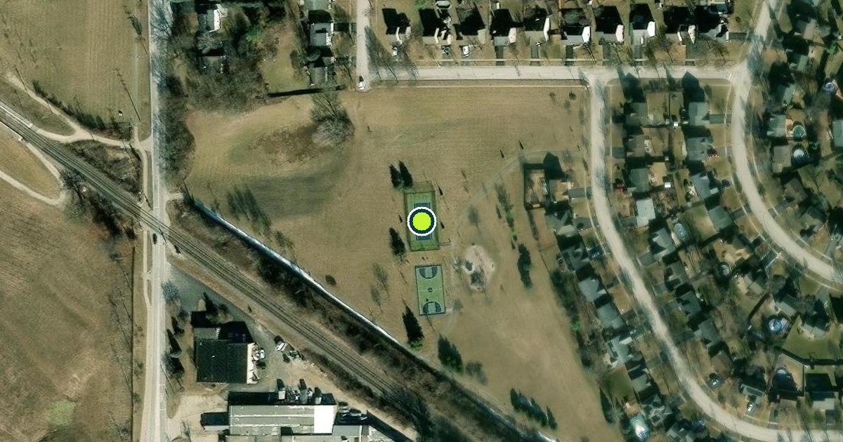 Satellite view of Crystal Lake Pickleball Courts