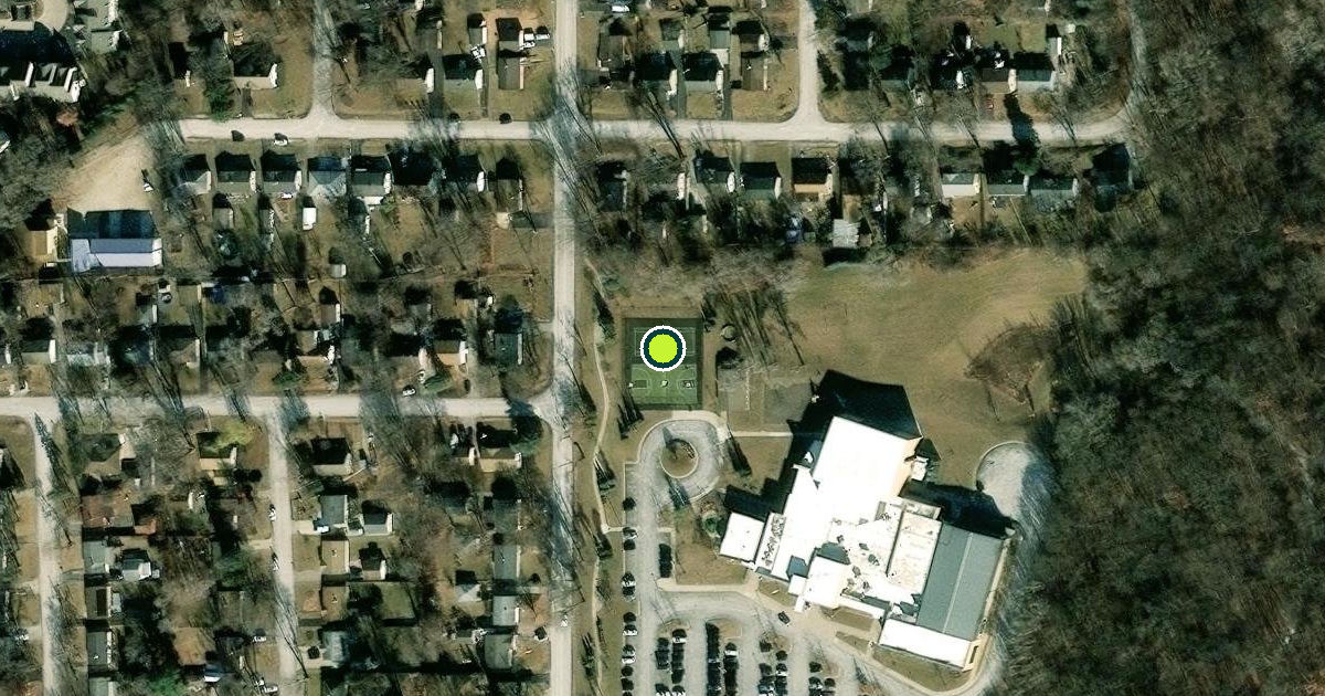Satellite view of Crystal Lake Pickleball Courts