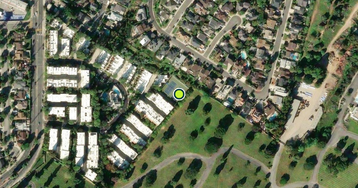 Satellite view of Culver City Pickleball Courts
