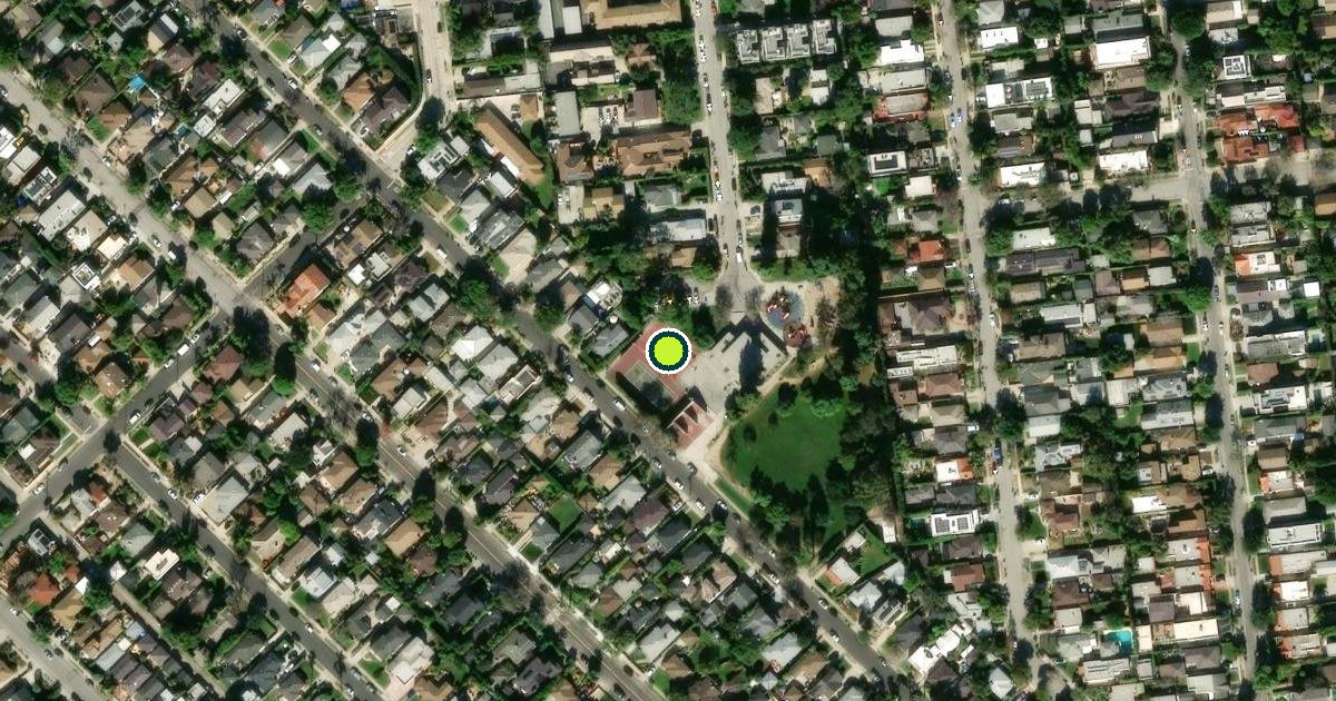 Satellite view of Culver City Pickleball Courts