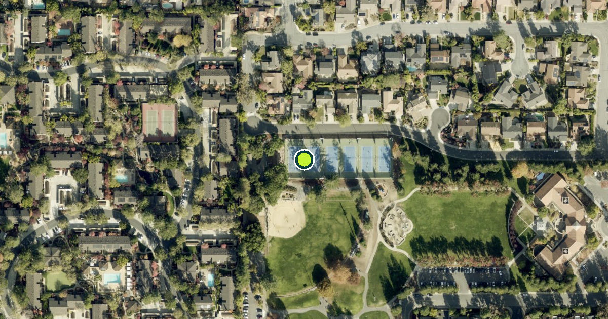 Satellite view of Cupertino Pickleball Courts