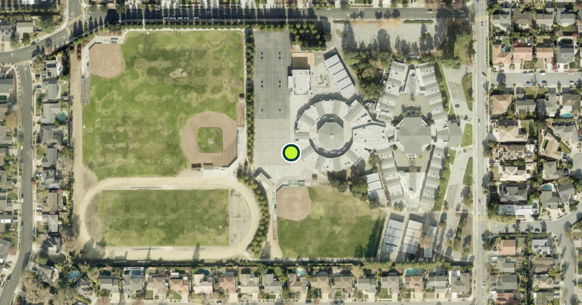 Satellite view of Cupertino Pickleball Courts