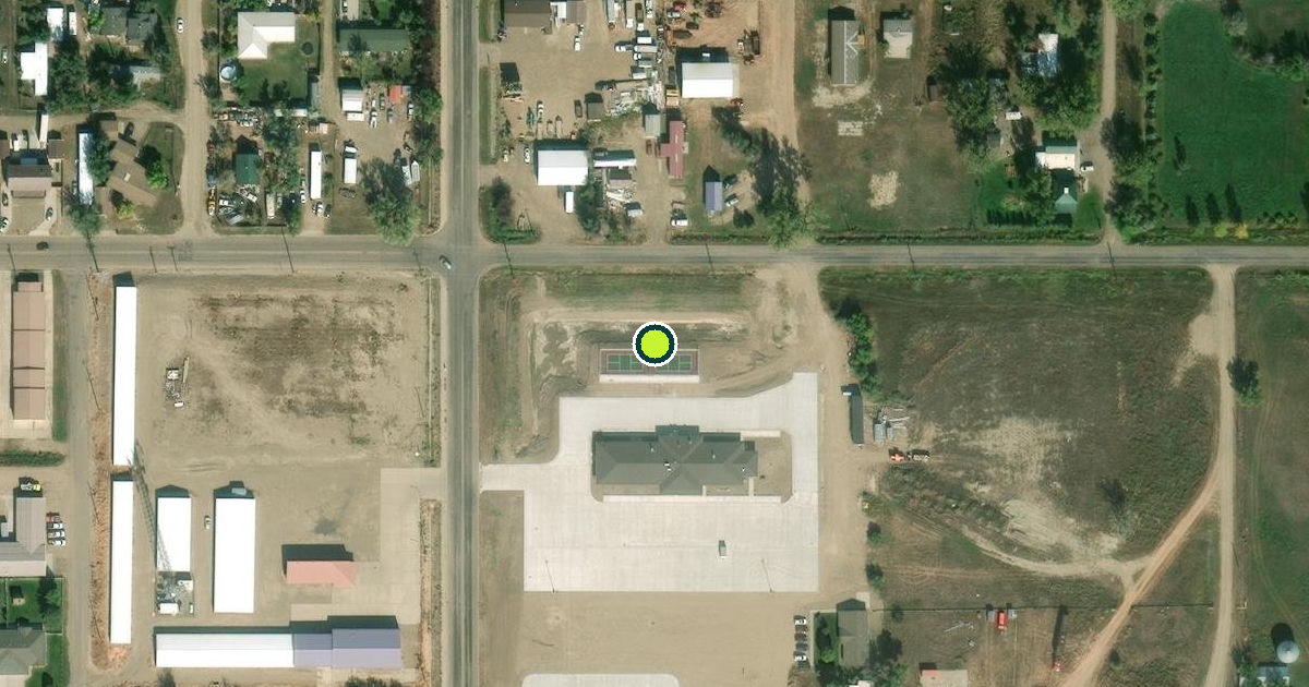 Satellite view of Custer County Pickleball Courts