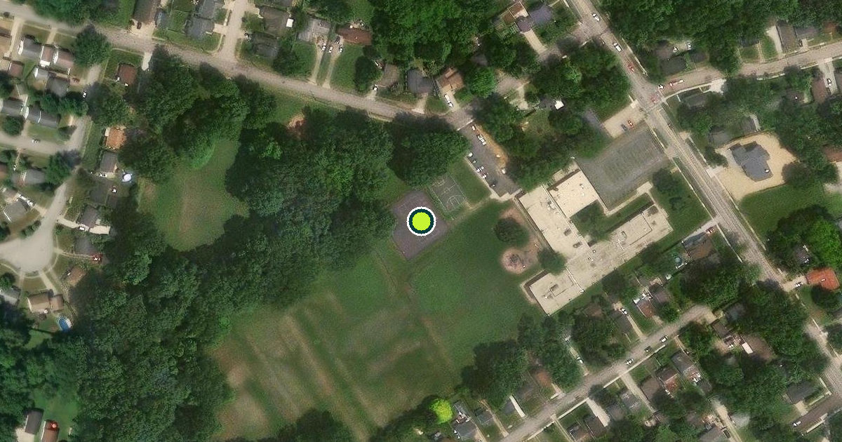 Satellite view of Cuyahoga Falls Pickleball Courts