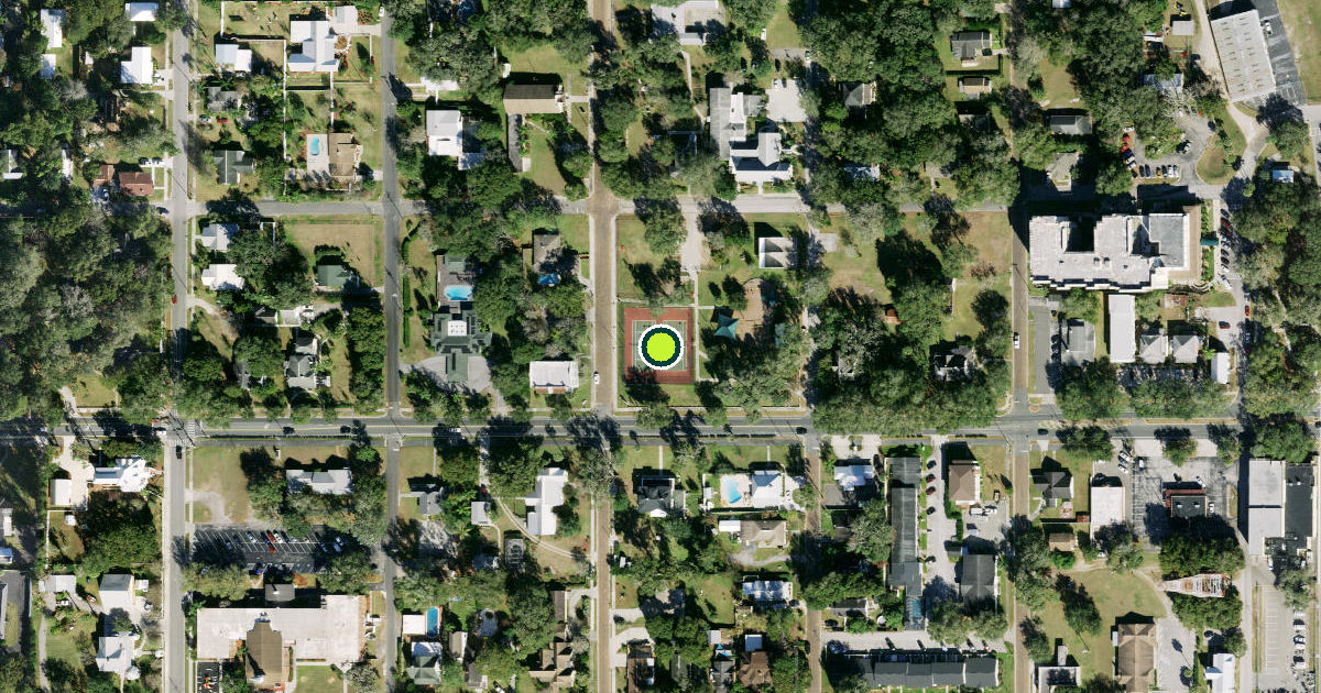 Satellite view of Dade City Pickleball Courts
