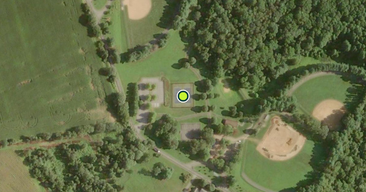 Satellite view of Damascus Recreational Park Pickleball Courts
