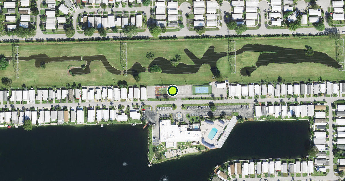 Satellite view of Dania Beach Pickleball Courts