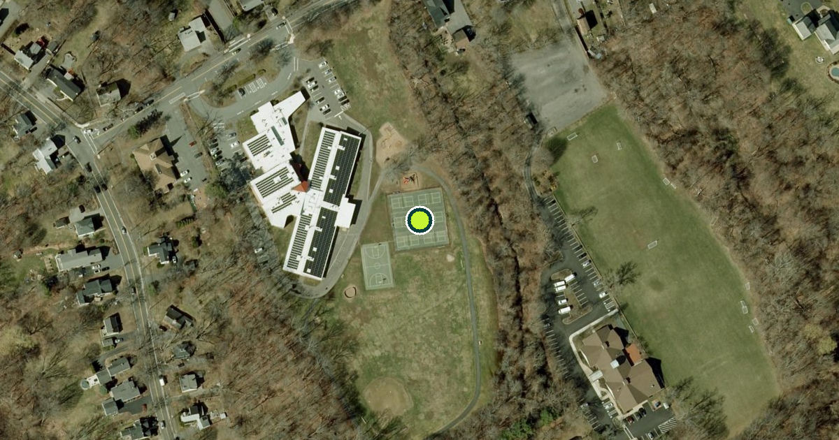 Satellite view of Danvers Pickleball Courts