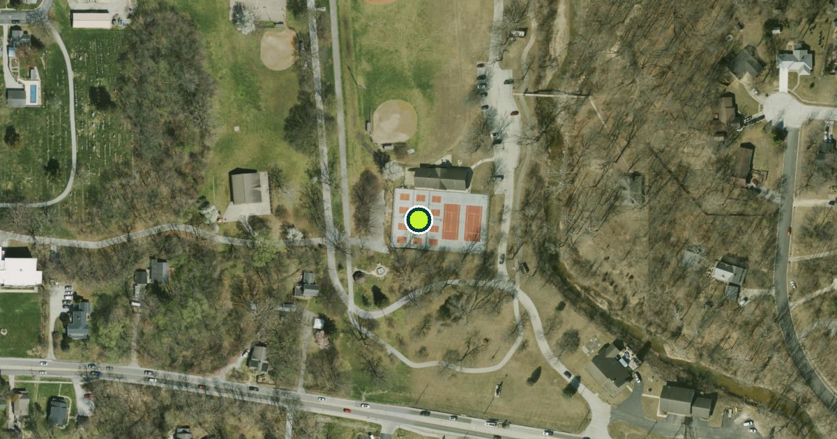 Satellite view of Danville Pickleball Courts