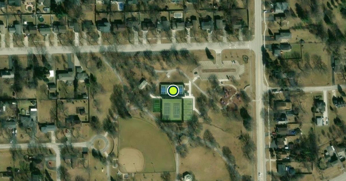 Satellite view of Darien Pickleball Courts