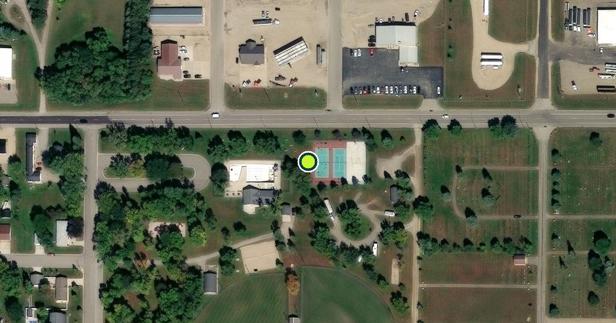 Satellite view of Dawson Pickleball Courts