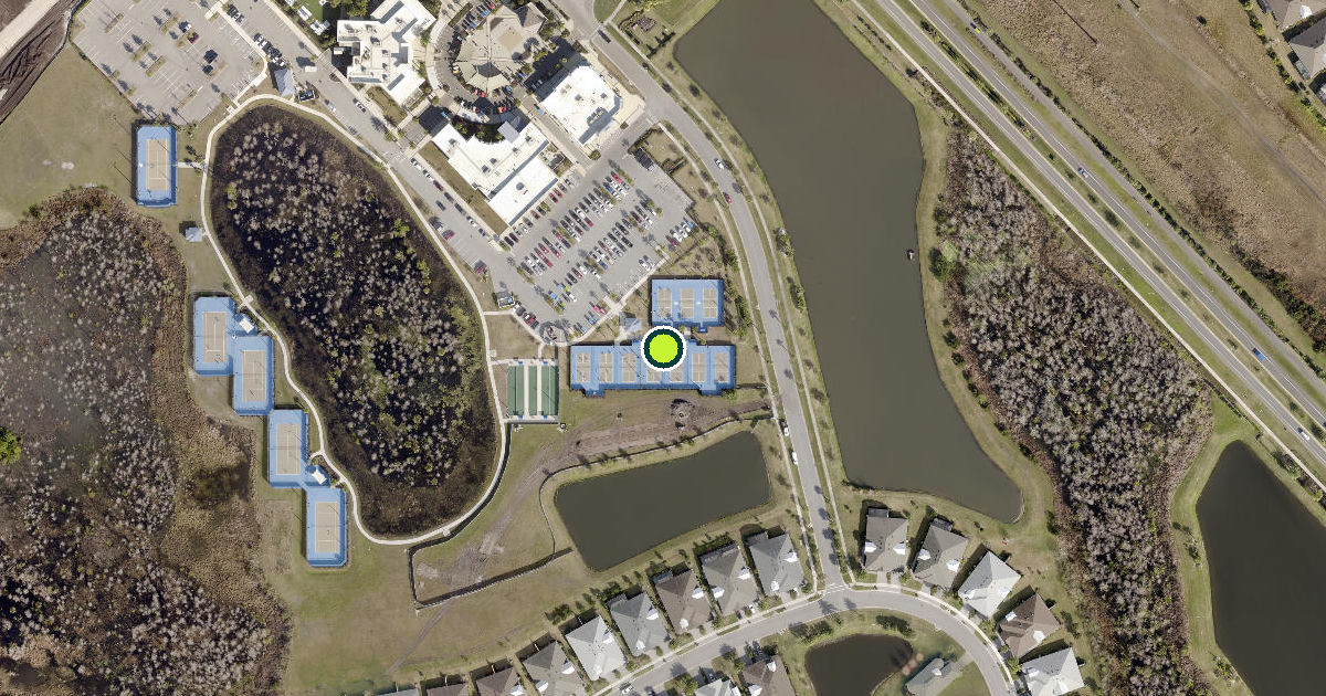 Satellite view of Daytona Beach Pickleball Courts