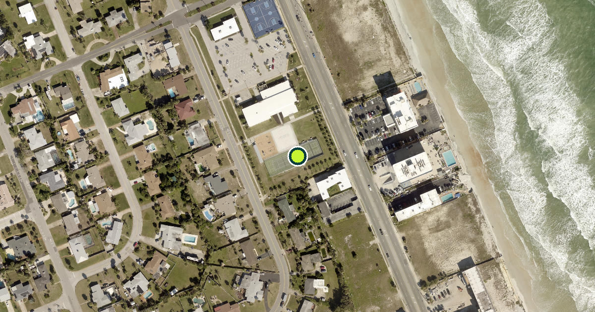 Satellite view of Daytona Beach Pickleball Courts