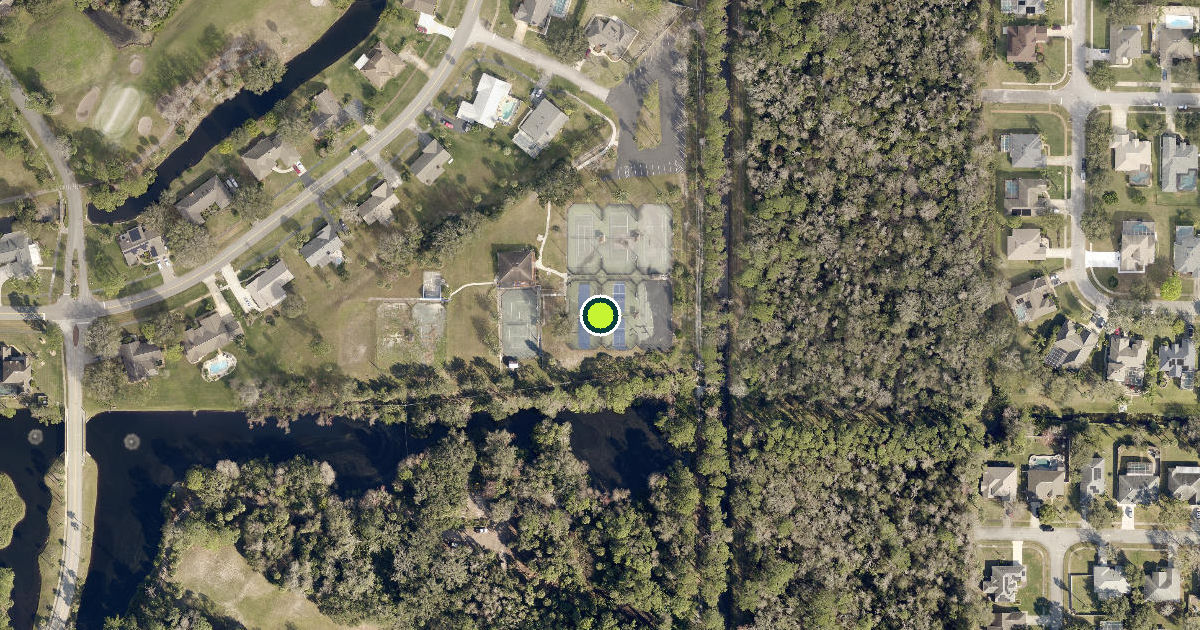 Satellite view of Daytona Beach Pickleball Courts