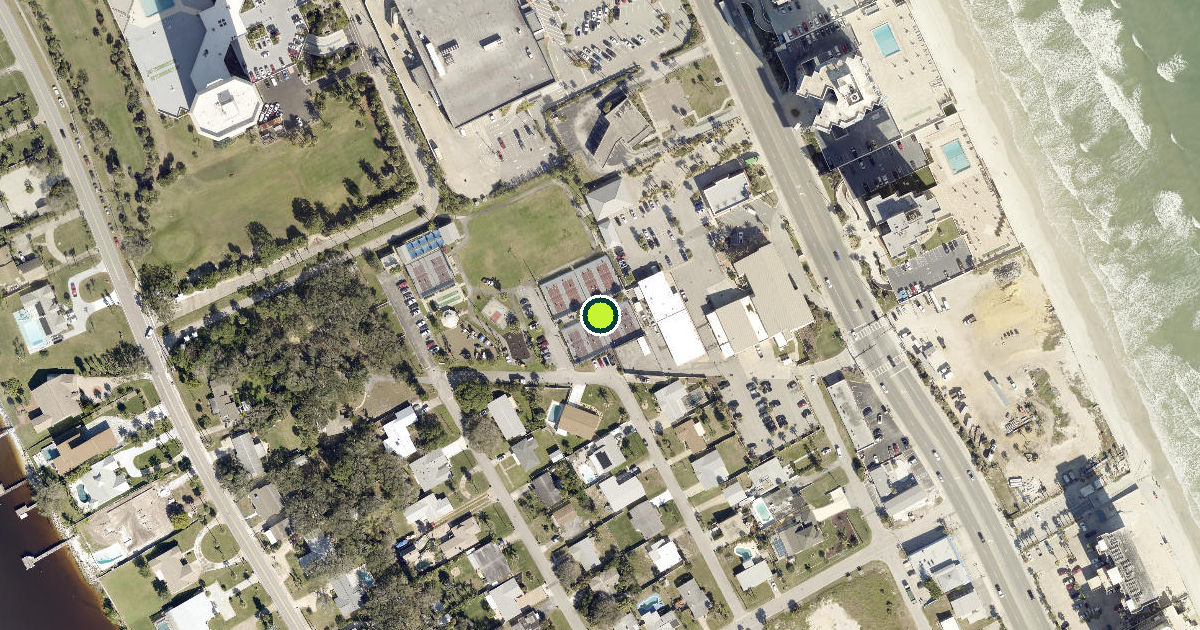 Satellite view of Daytona Beach Shores Pickleball Courts