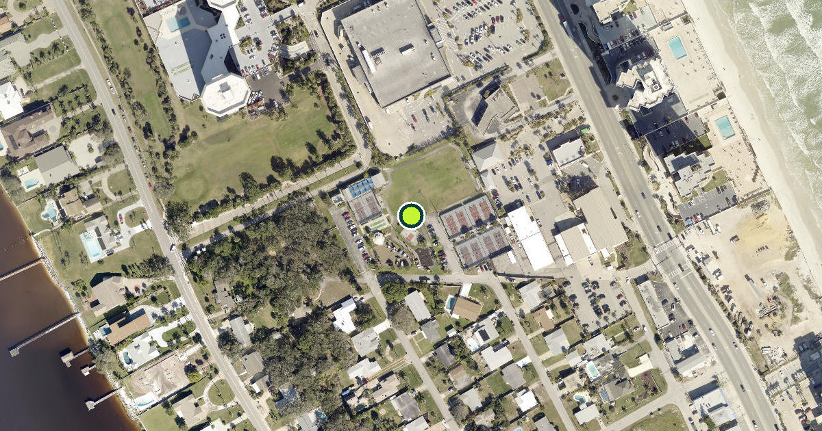 Satellite view of Daytona Beach Shores Pickleball Courts