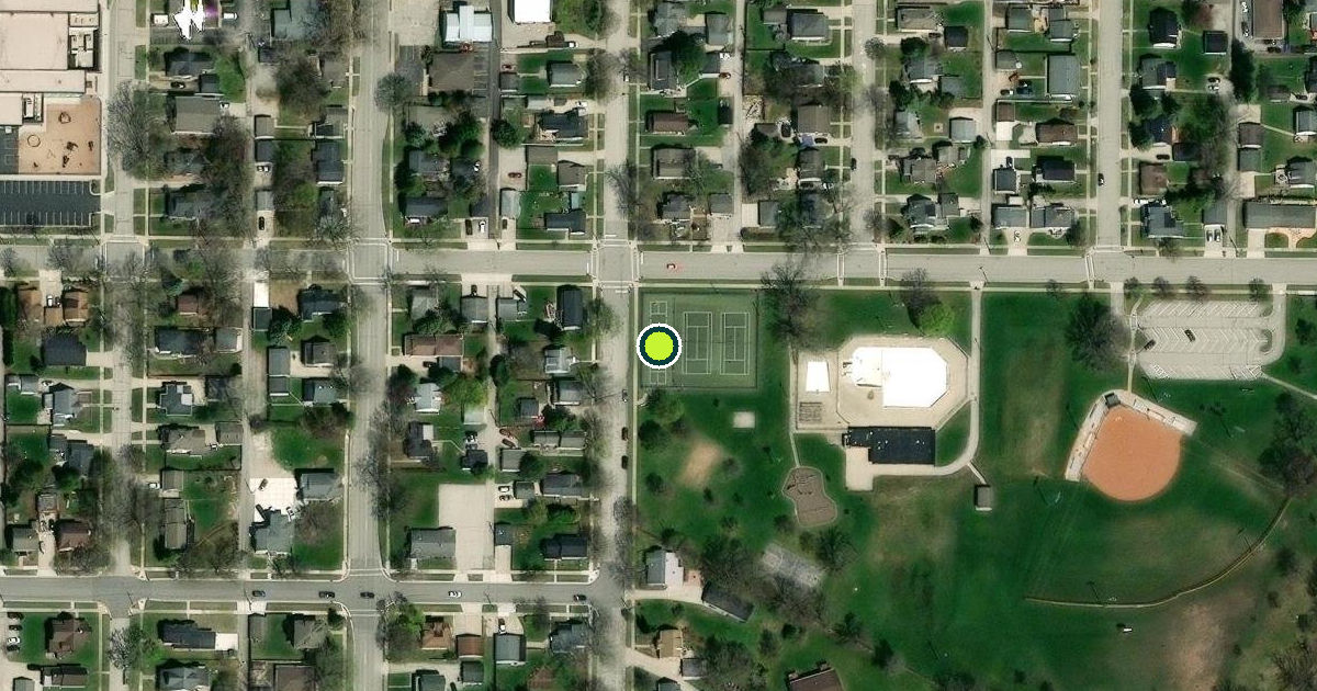 Satellite view of De Pere Pickleball Courts