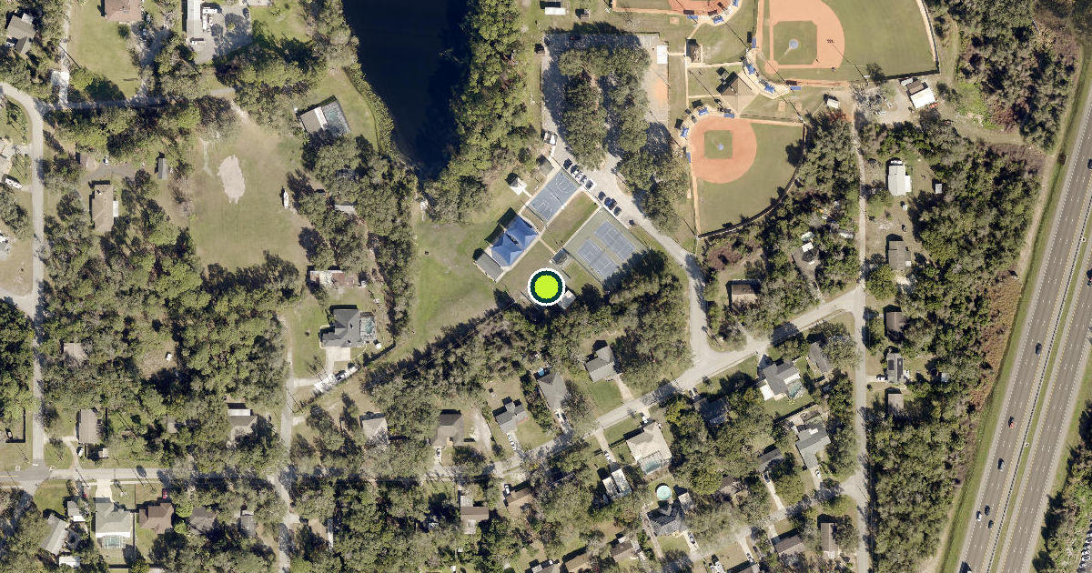 Satellite view of DeBary Pickleball Courts