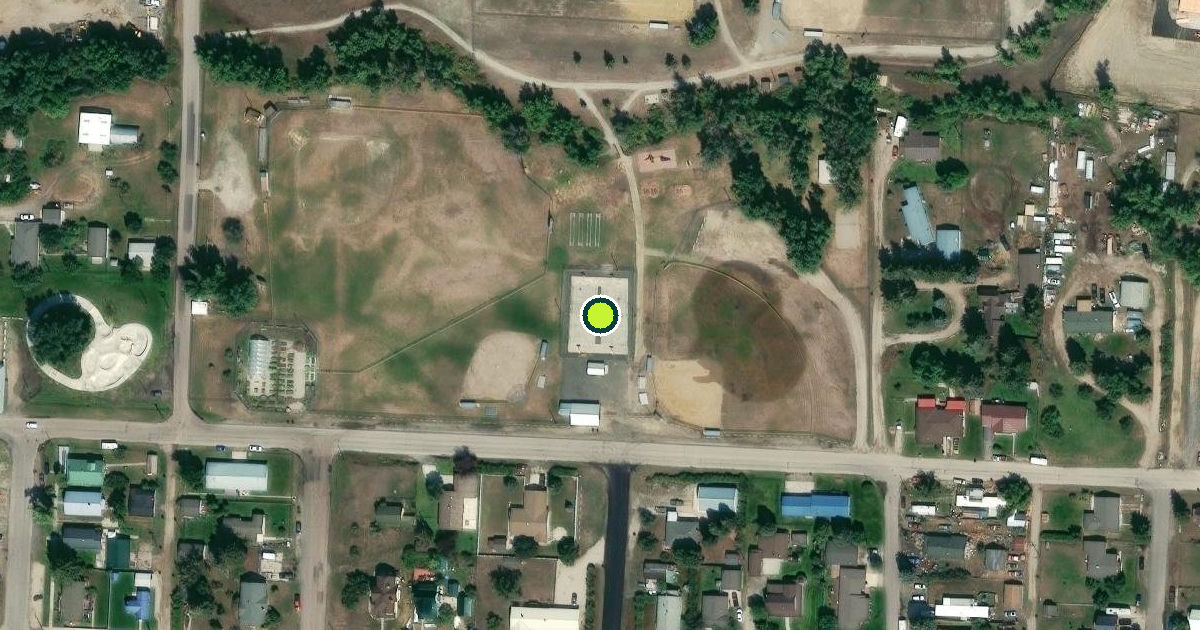 Satellite view of Deer Lodge Pickleball Courts