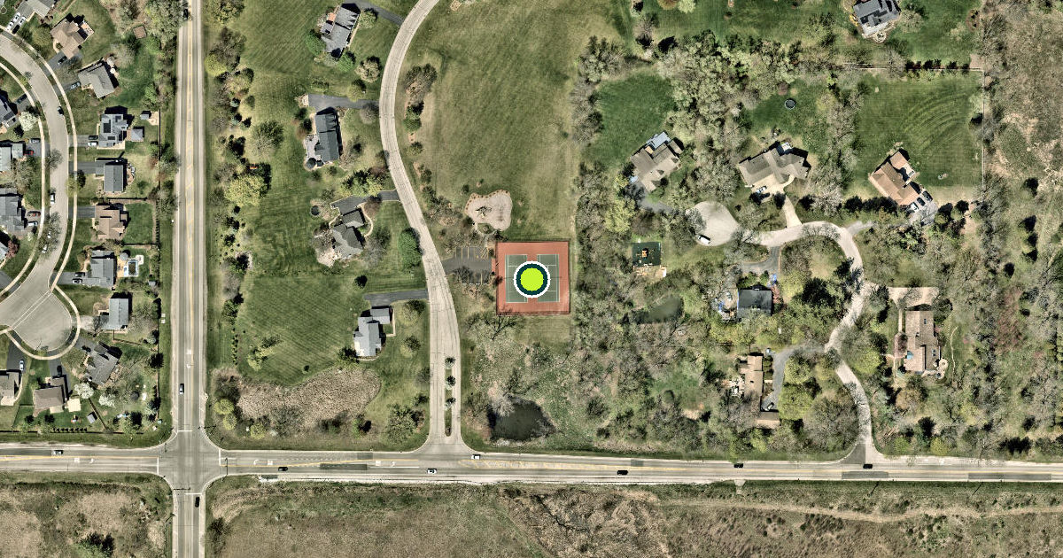 Satellite view of Deer Park Pickleball Courts