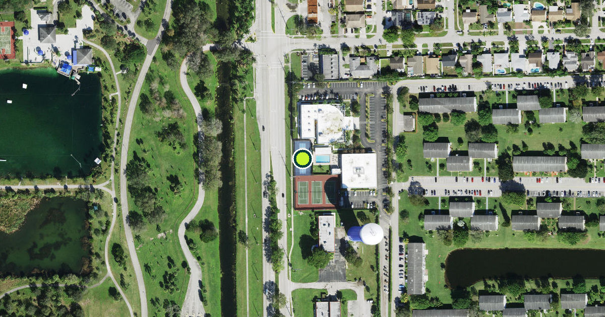 Satellite view of Deerfield Beach Pickleball Courts