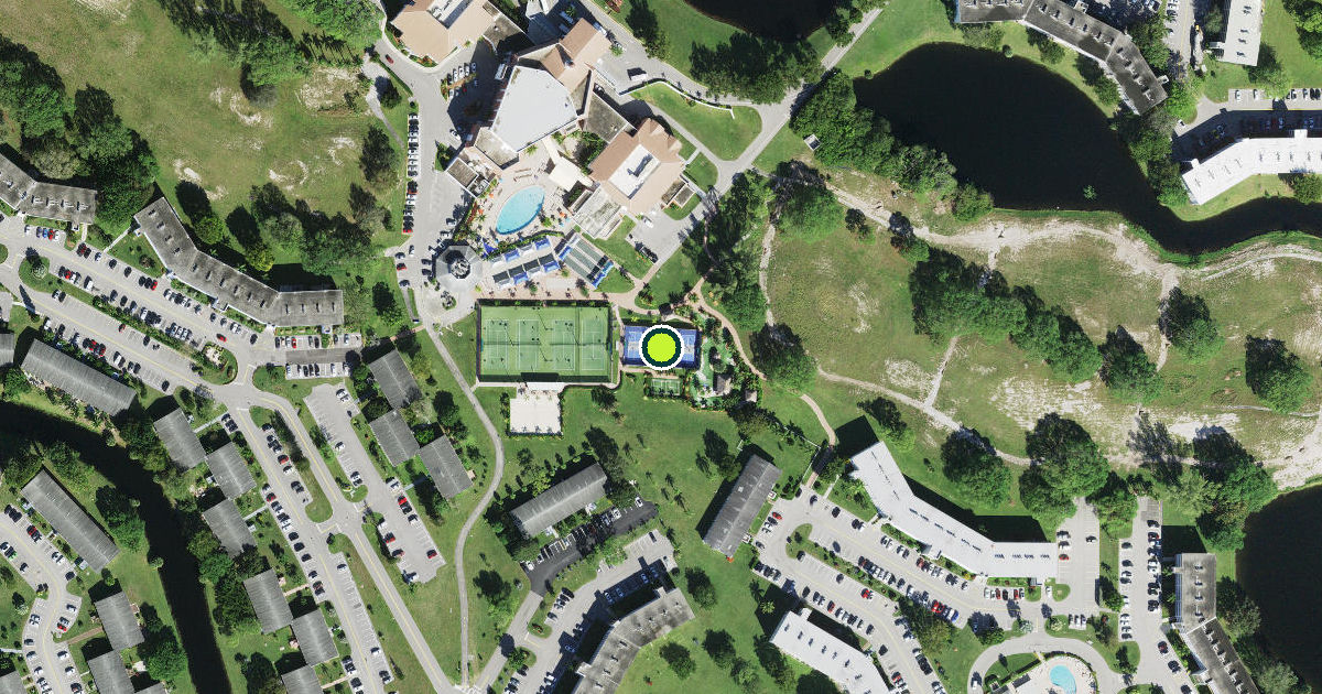 Satellite view of Deerfield Beach Pickleball Courts