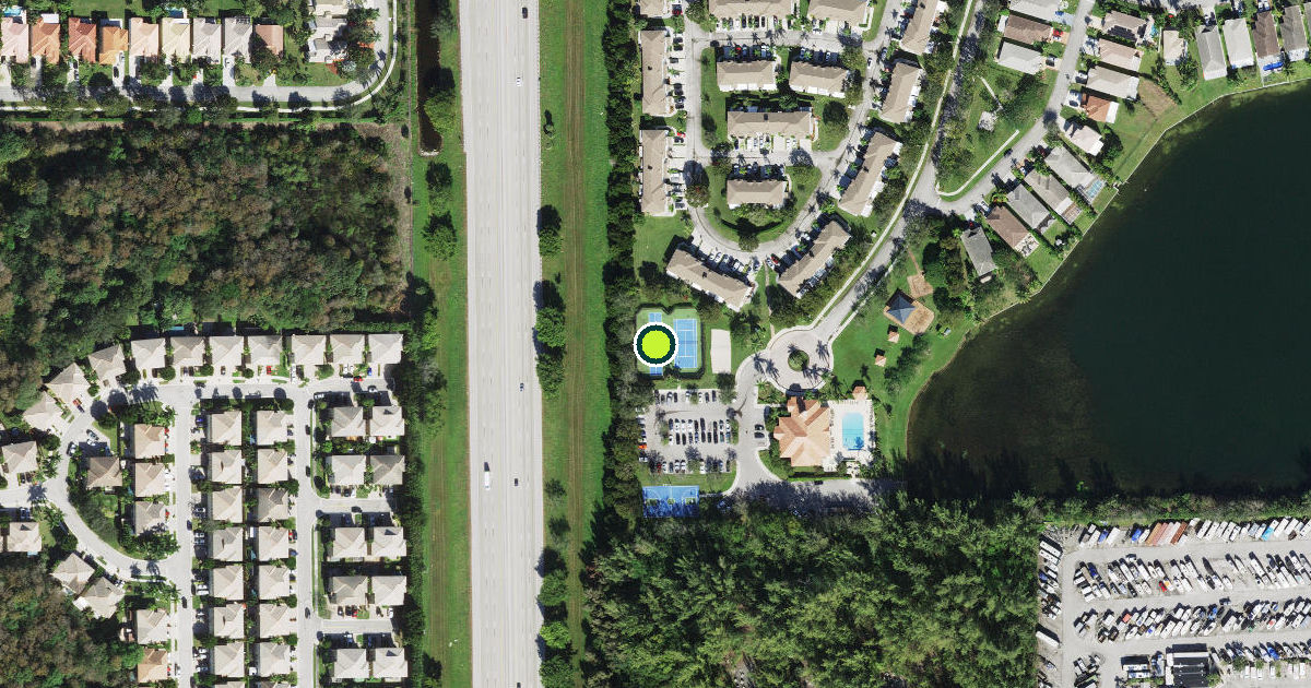 Satellite view of Deerfield Beach Pickleball Courts
