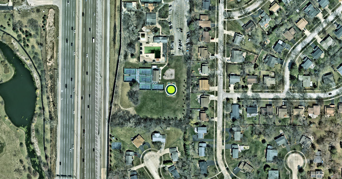 Satellite view of Deerfield Pickleball Courts