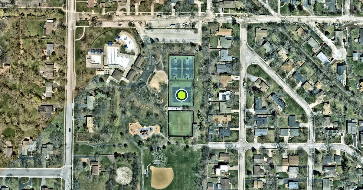 Satellite view of Deerfield Pickleball Courts