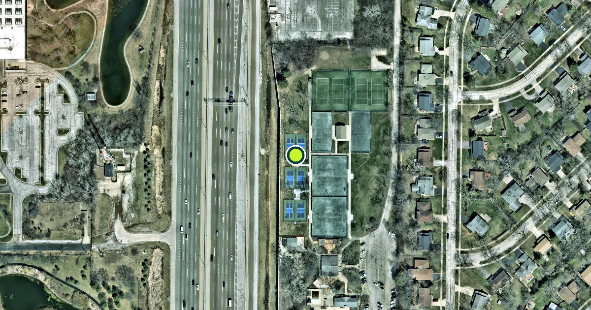 Satellite view of Deerfield Pickleball Courts