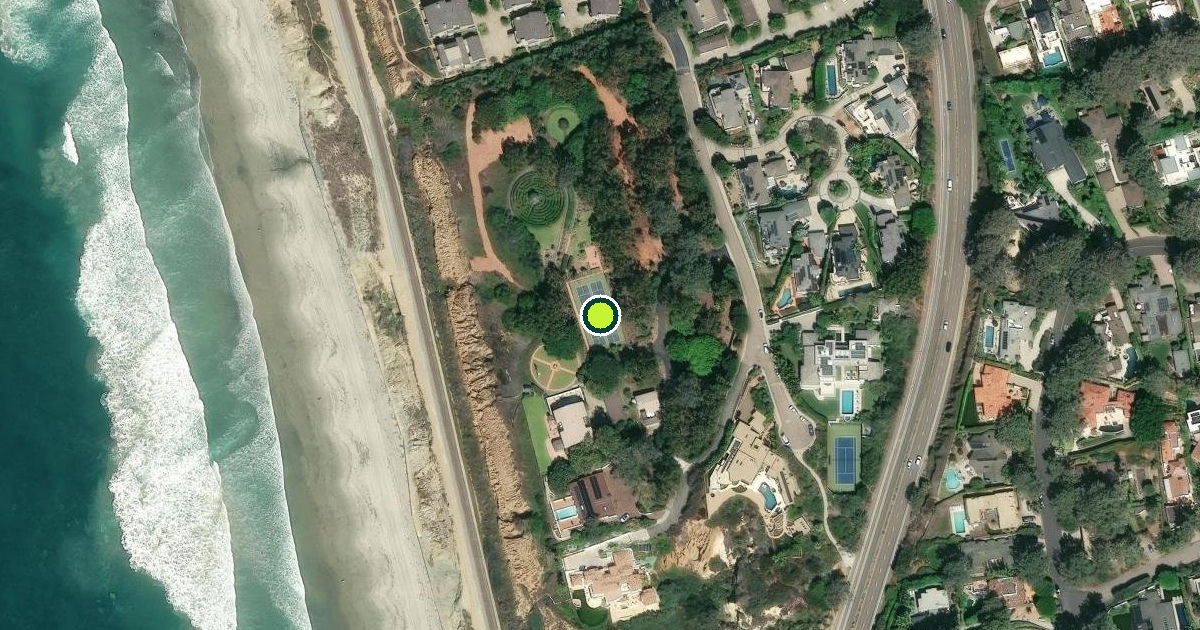 Satellite view of Del Mar Pickleball Courts
