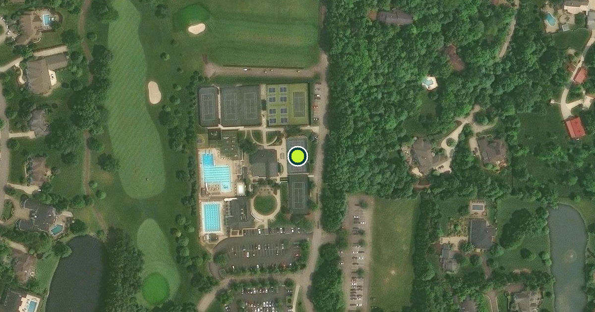 Satellite view of Delaware County Pickleball Courts