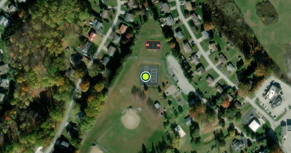 Satellite view of Delmont Pickleball Courts