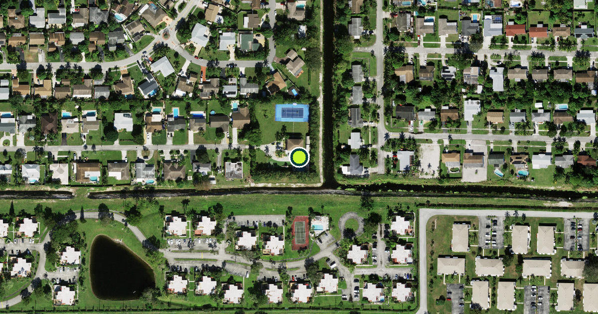 Satellite view of Delray Beach Pickleball Courts