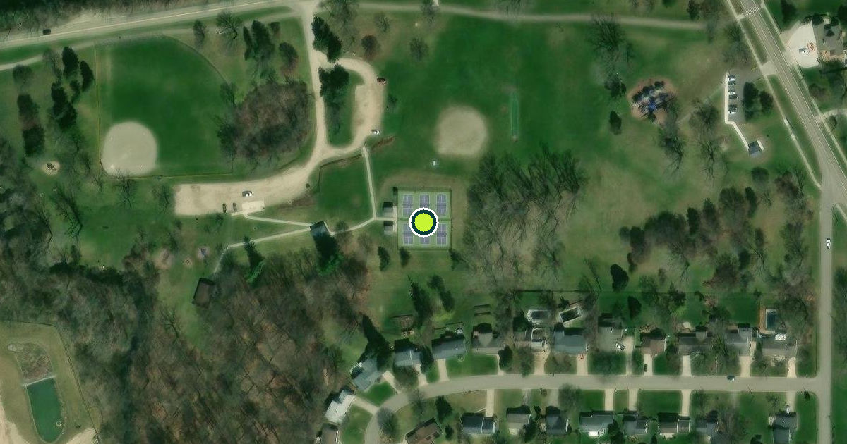 Satellite view of Delta Charter Township Pickleball Courts