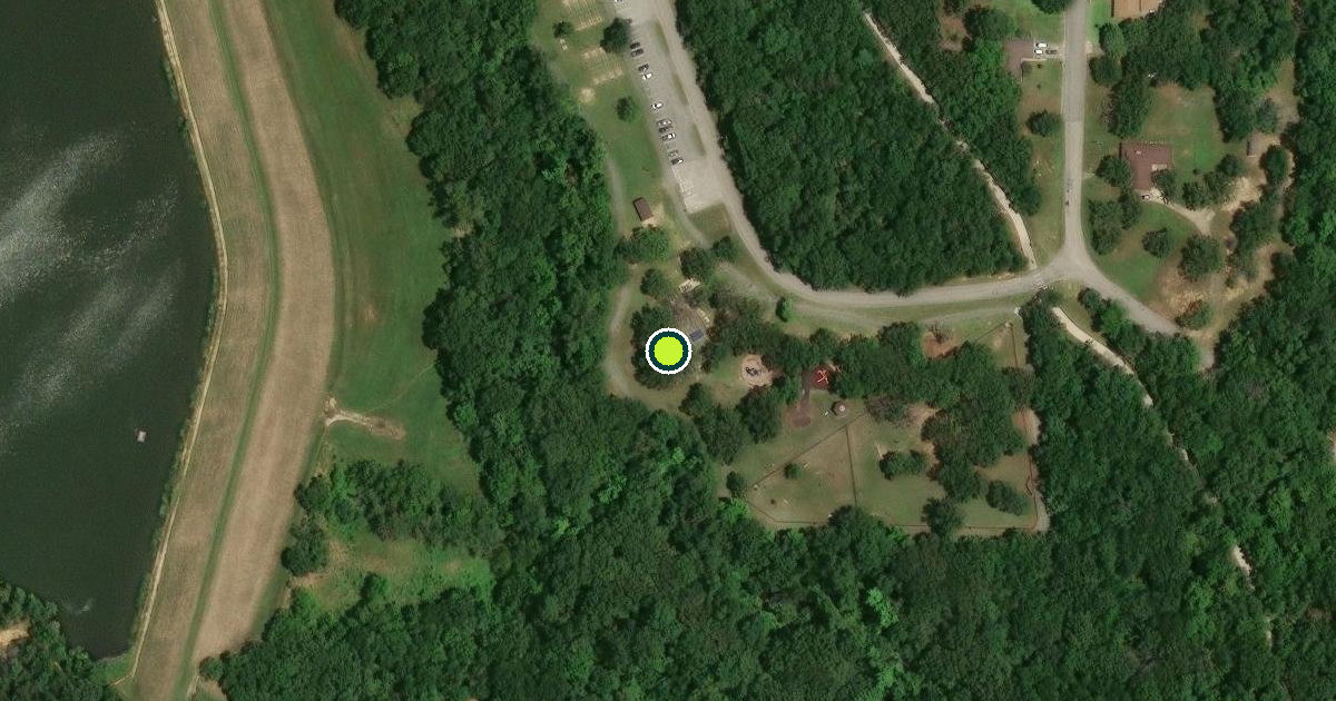 Satellite view of Denison Pickleball Courts