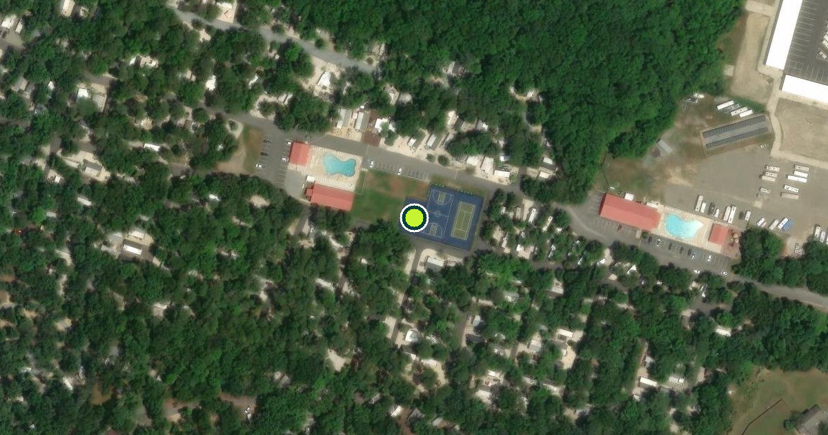 Satellite view of Dennis Township Pickleball Courts