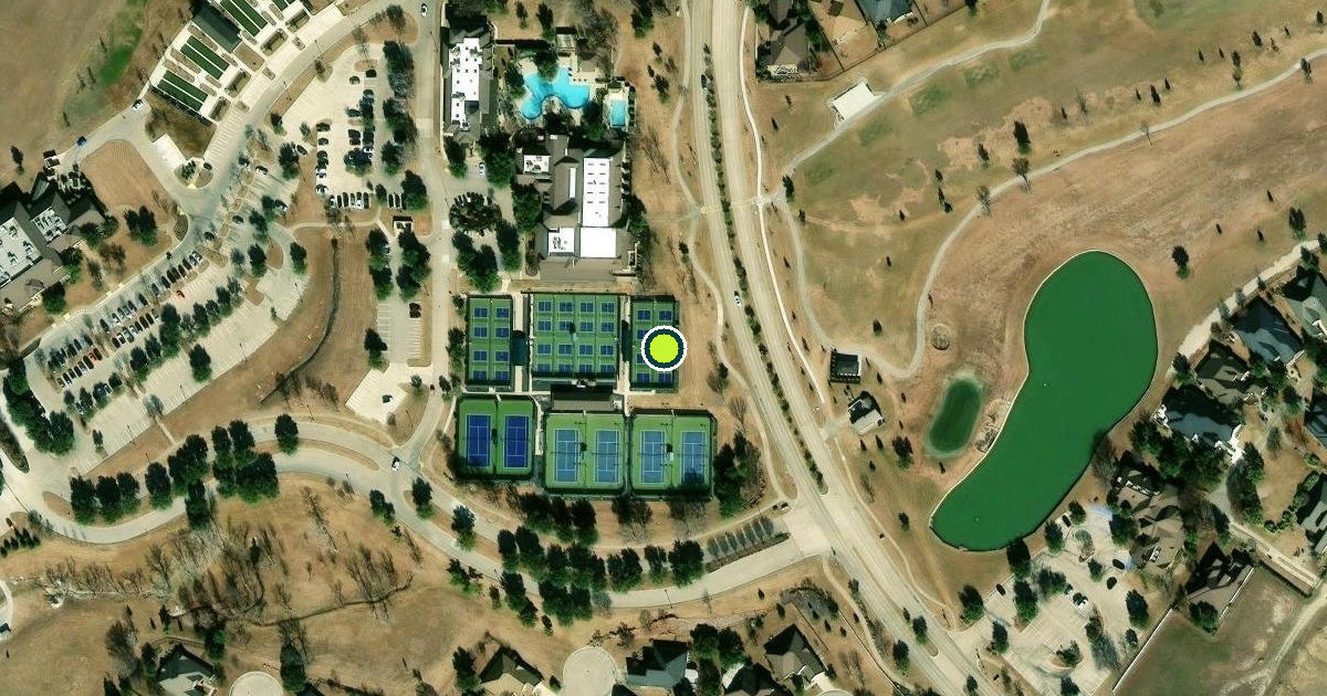 Satellite view of Denton Pickleball Courts