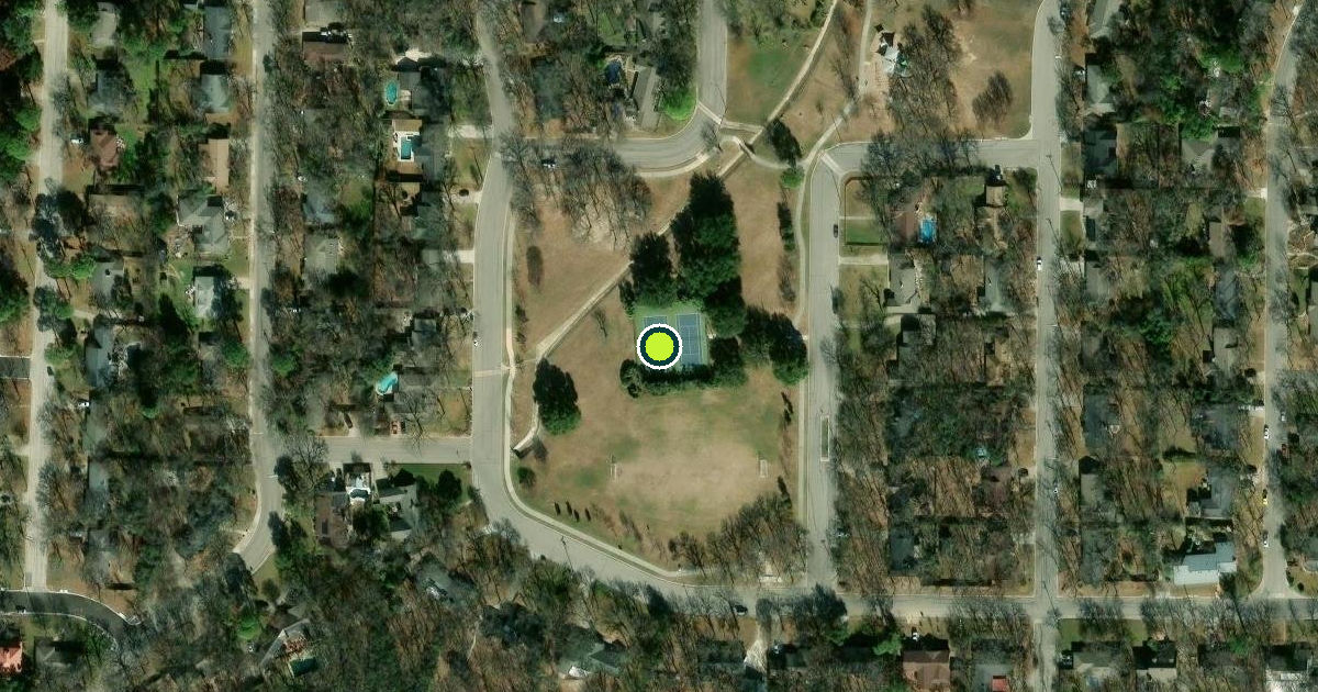 Satellite view of Denton Pickleball Courts
