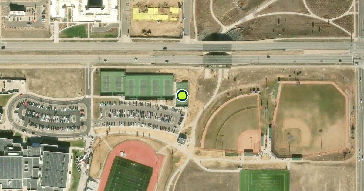 Satellite view of Denver Pickleball Courts
