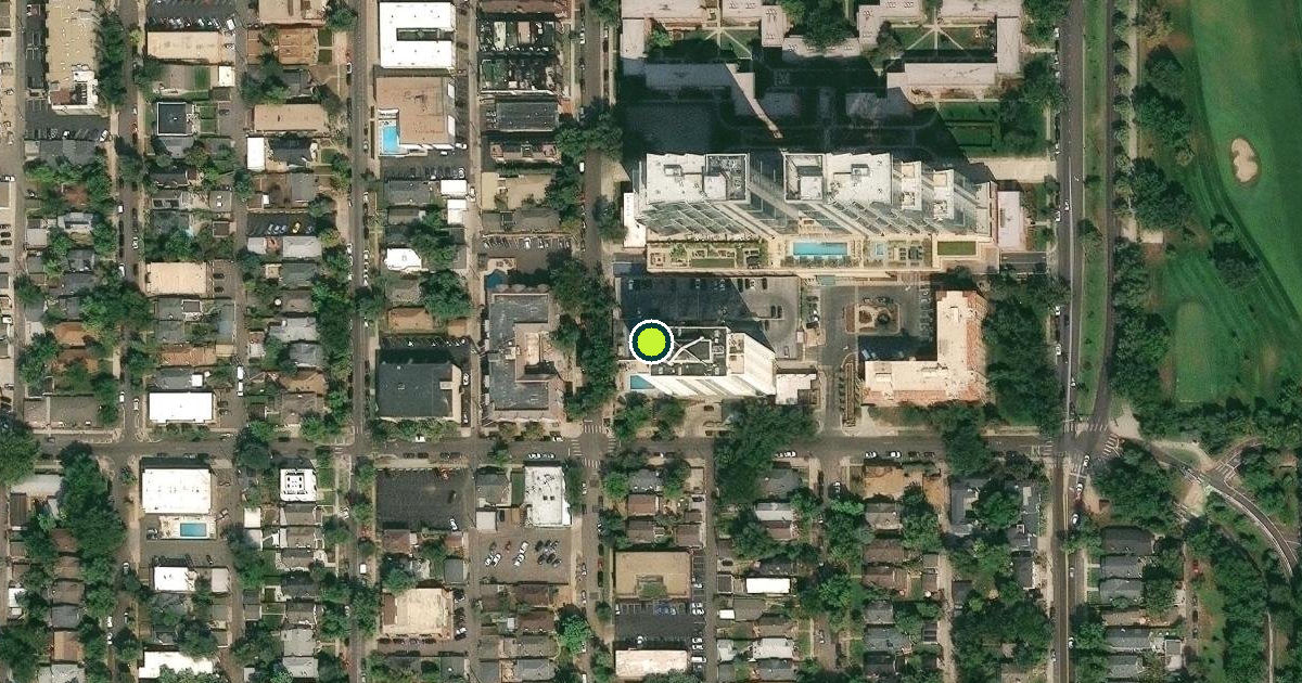Satellite view of Denver Pickleball Courts