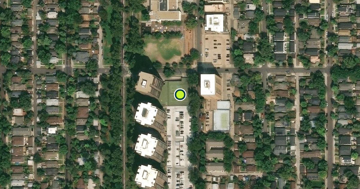 Satellite view of Denver Pickleball Courts
