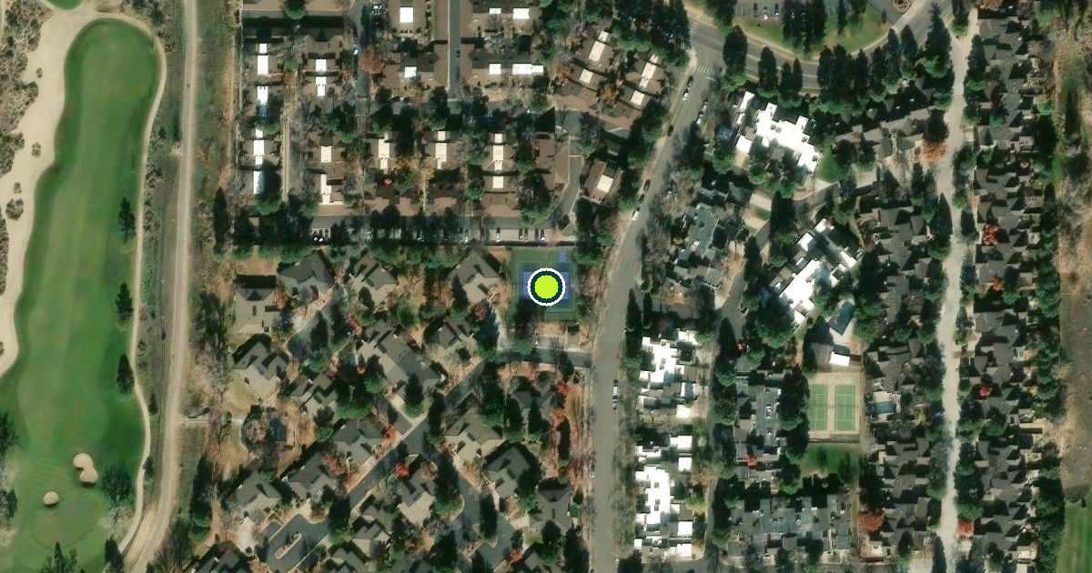 Satellite view of Denver Pickleball Courts