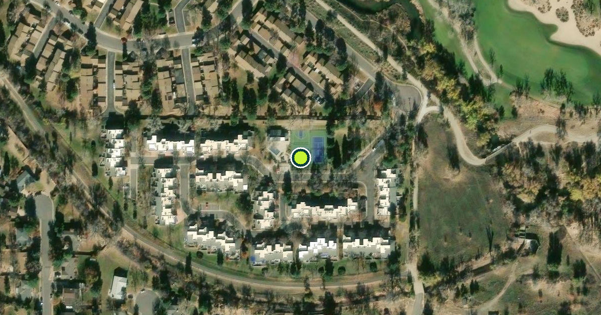 Satellite view of Denver Pickleball Courts