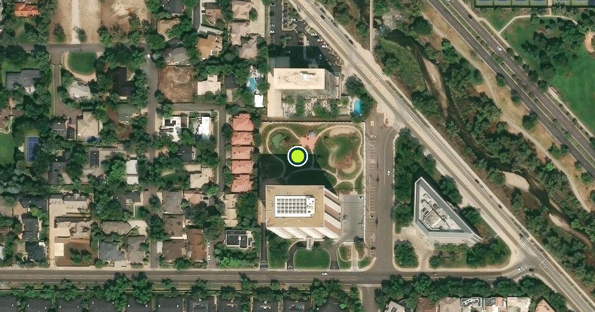 Satellite view of Denver Pickleball Courts