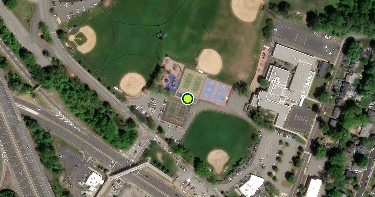 Satellite view of Denville Pickleball Courts