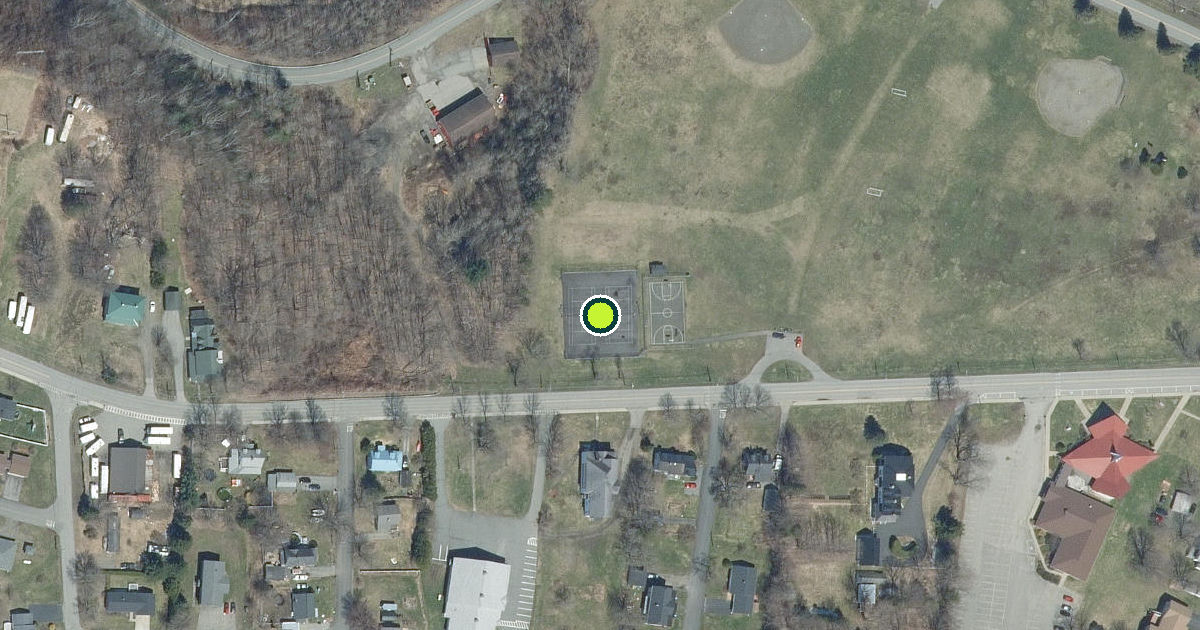 Satellite view of Derby Pickleball Courts